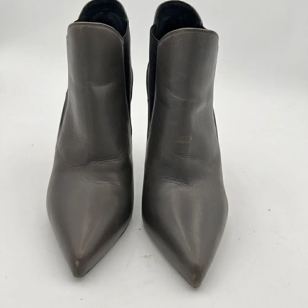 Saint Laurent Paris Women's Gray Leather Chelsea Boots Size 39 - Picture 2 of 12